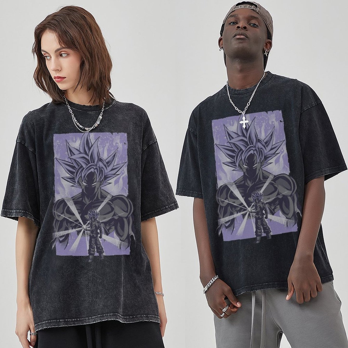 Unisex Vintage Solid Wash T-Shirts 2305102965
