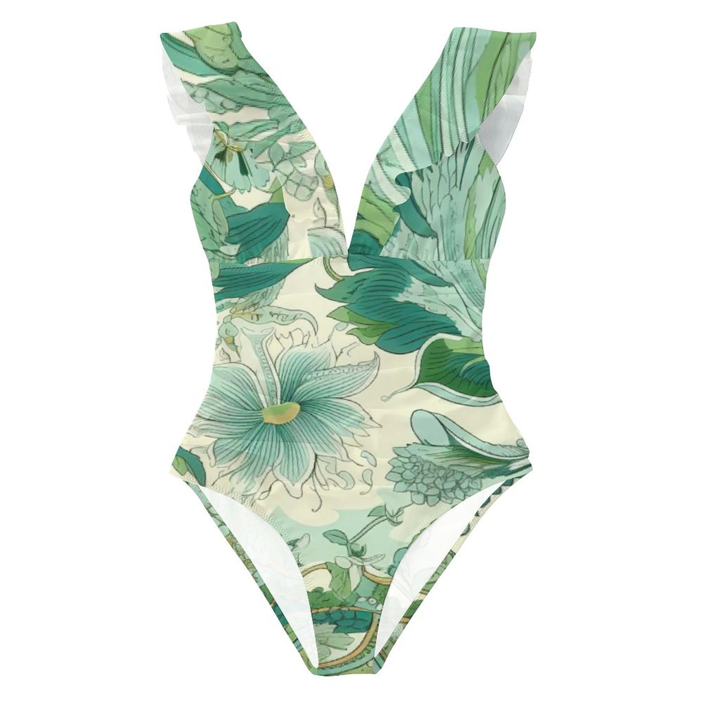 Casual Printed One Piece Swimsuit And Cover Up 2306103036