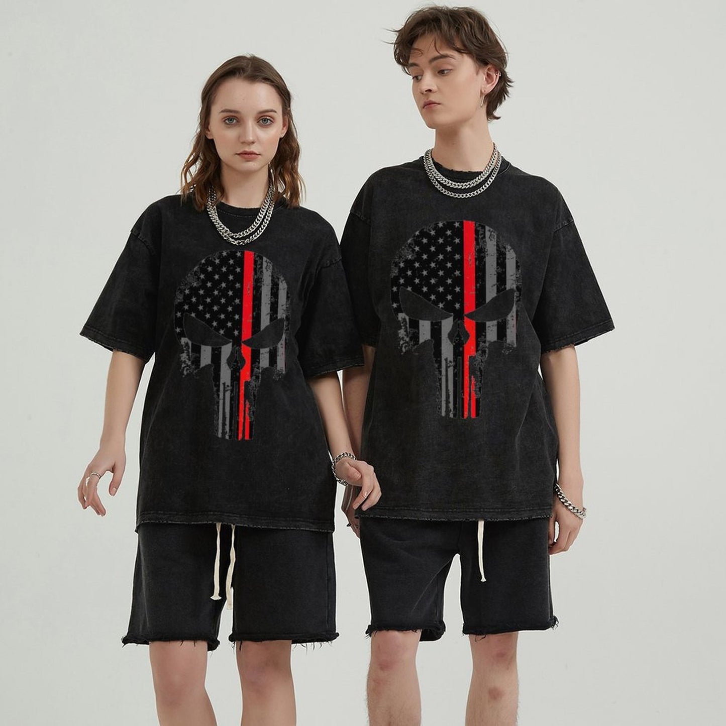 Unisex Vintage Solid Wash T-Shirts 2305104097