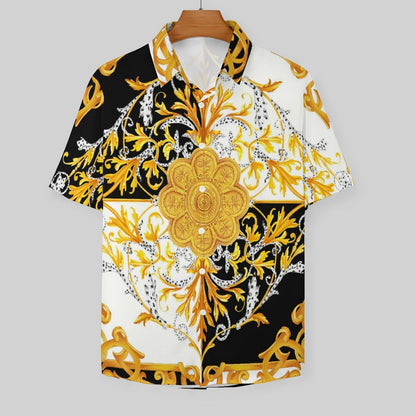 Men's Fashion Casual Printed Short Sleeve Shirts 2306100024
