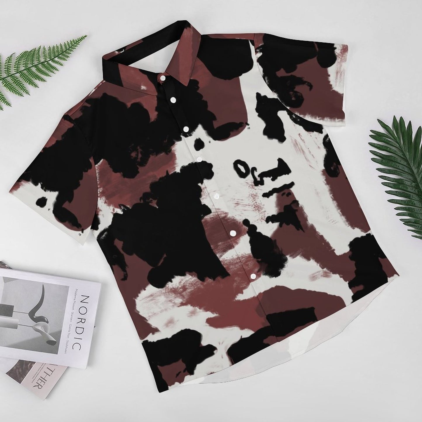 Men's Fashion Casual Printed Short Sleeve Shirts 2305107066