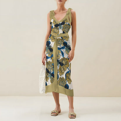Casual Printed One-Piece Swimsuit And Cover Up 2305102599