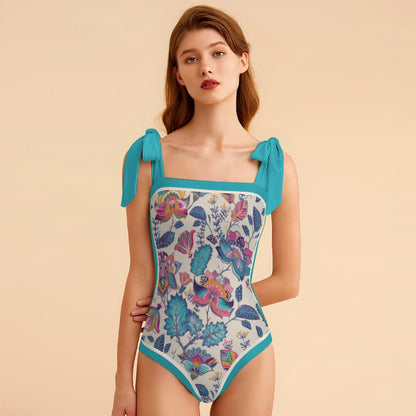 Fashion Printed One Piece Swimsuit And Cover Up 2305104620