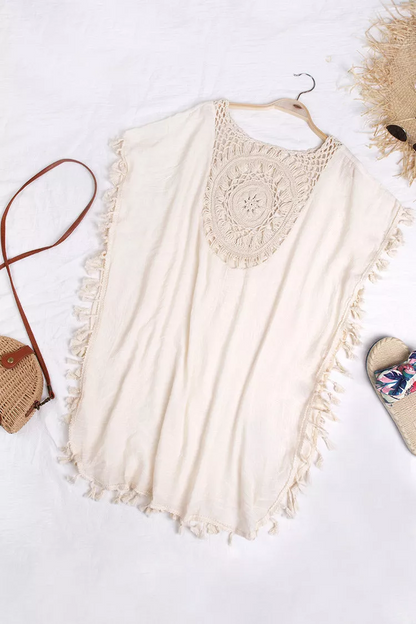 Dominique Crochet Tassel Trim Cover Up