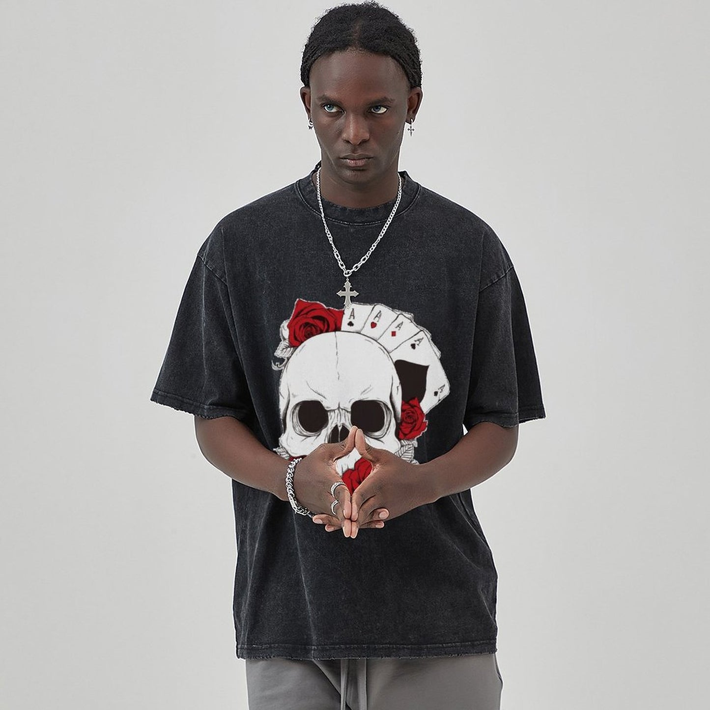 Unisex Vintage Solid Wash T-Shirts 2305104036