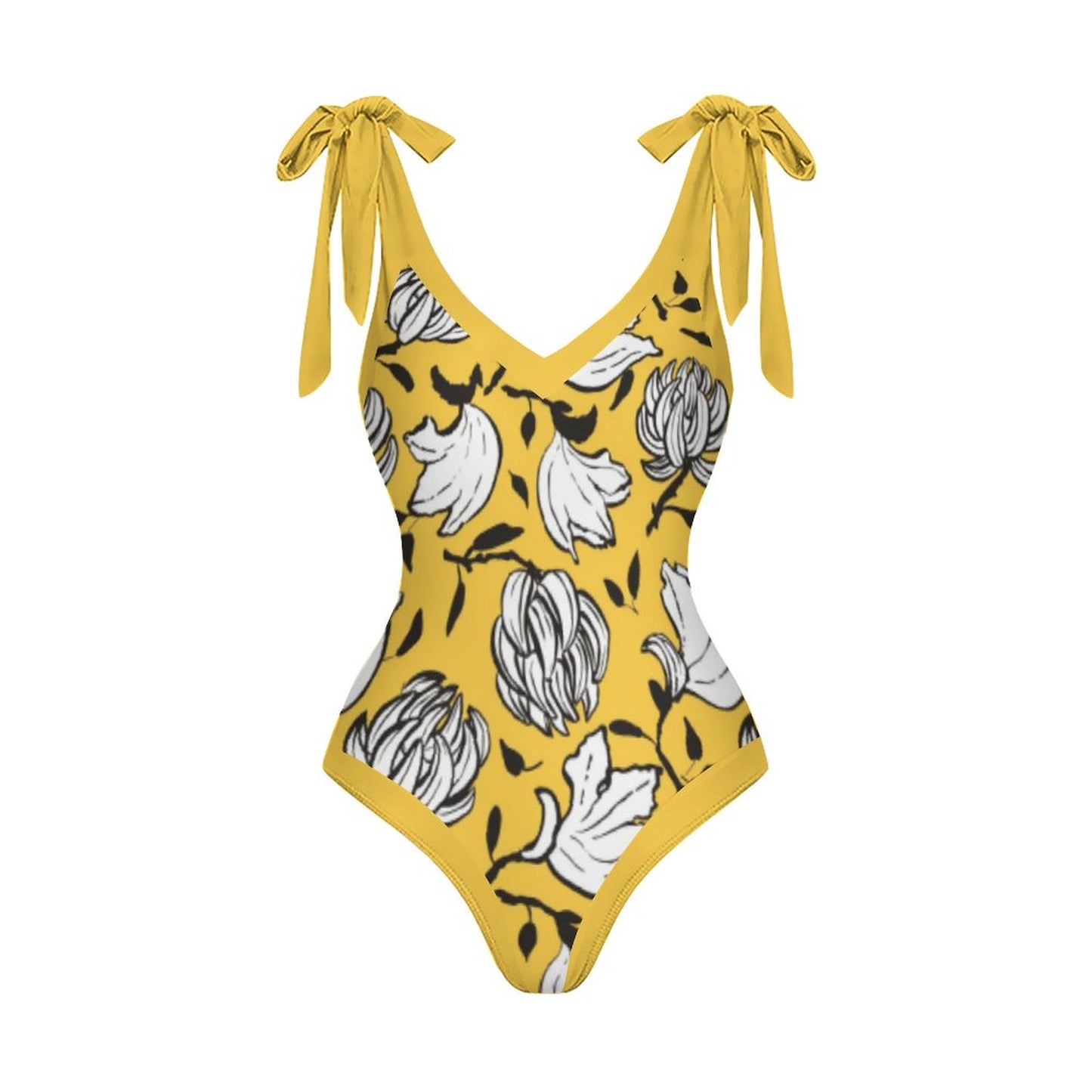 Casual Printed One-Piece Swimsuit And Cover Up 2305102405