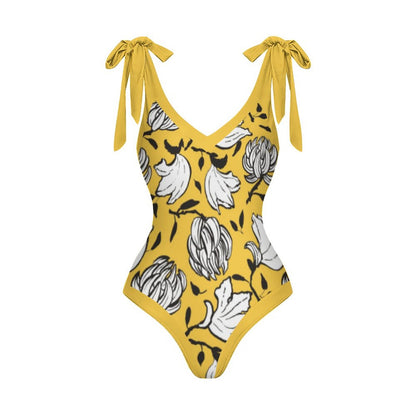 Casual Printed One-Piece Swimsuit And Cover Up 2305102405