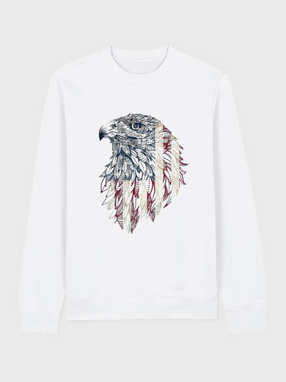 Unisex Round Neck Casual Printed Long Sleeve Sweatshirt