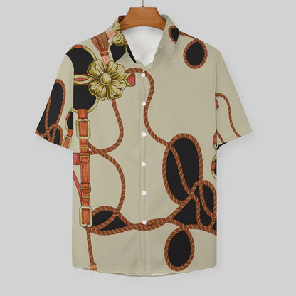Men's Fashion Casual Printed Short Sleeve Shirts 2306100460