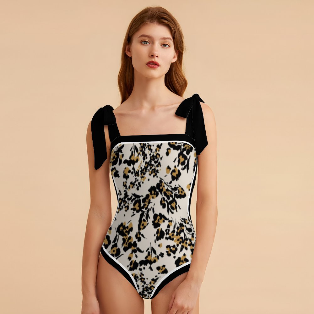 Fashion Printed One Piece Swimsuit And Cover Up 2305104457