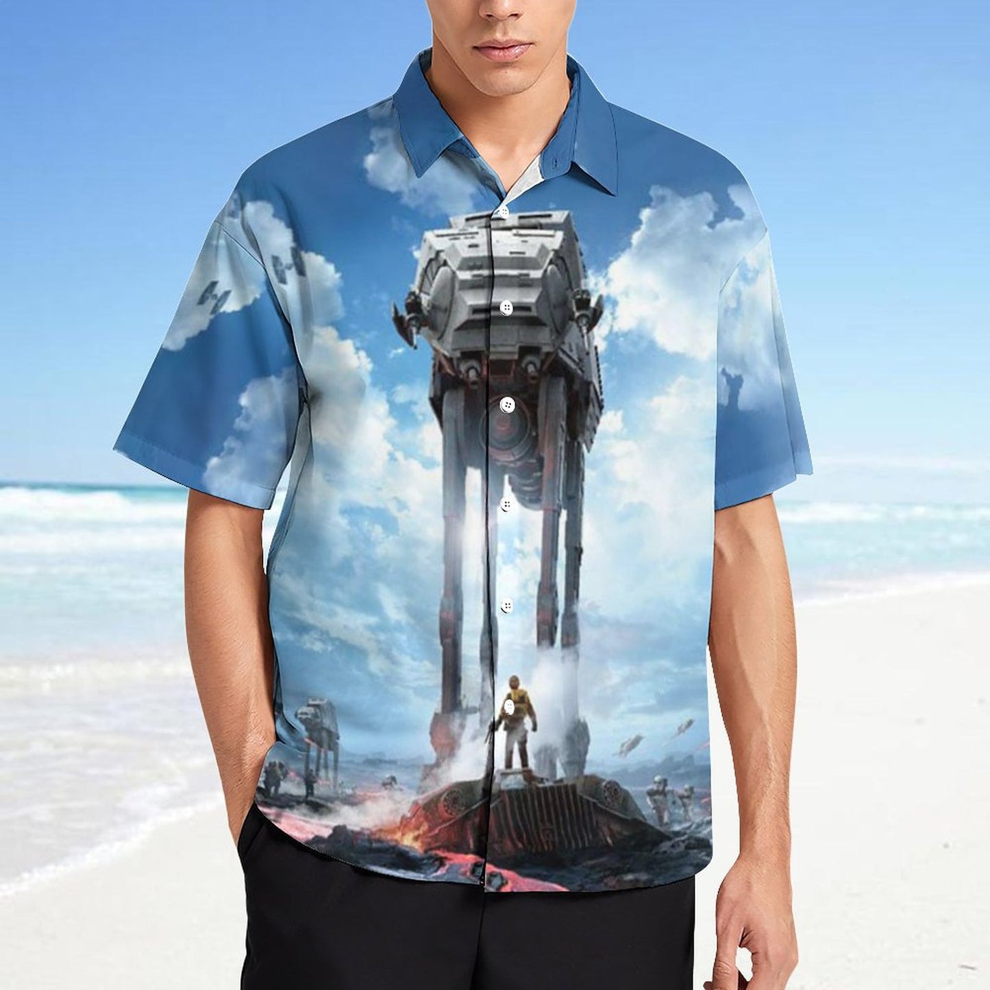 Men's Fashion Casual Printed Short Sleeve Shirts 2306101617