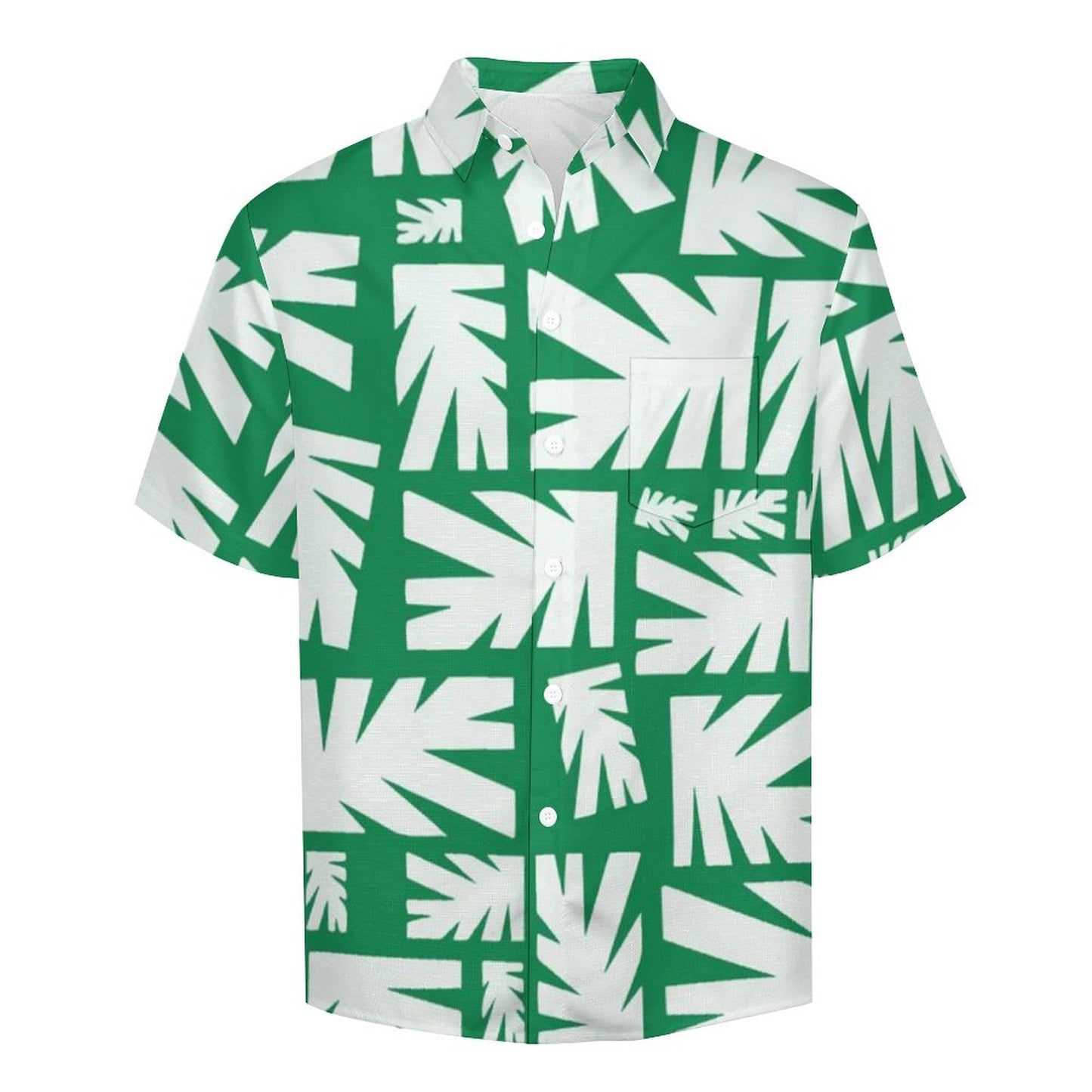 Men's Geometric Print Vacation Hawaiian Shirt 2306104059