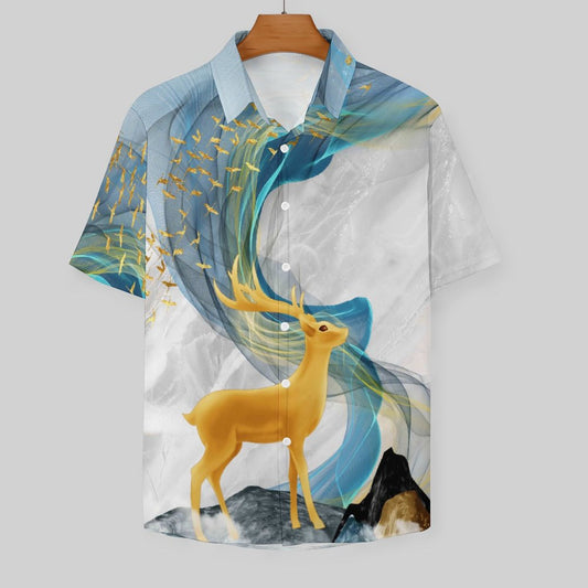 Men's Hawaiian Print Resort Shirt 2305102237