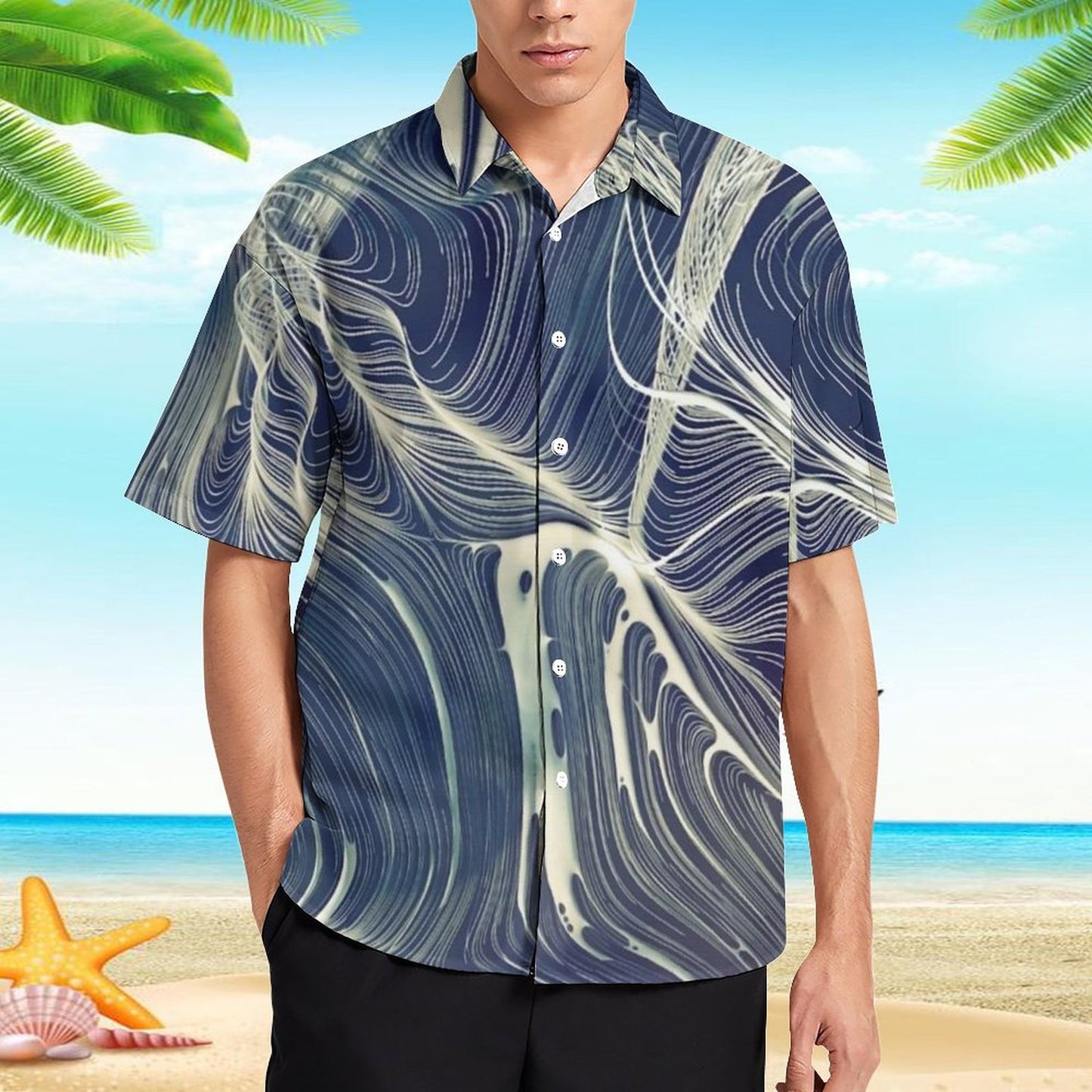 Men's Hawaiian Print Resort Shirt 2304109868