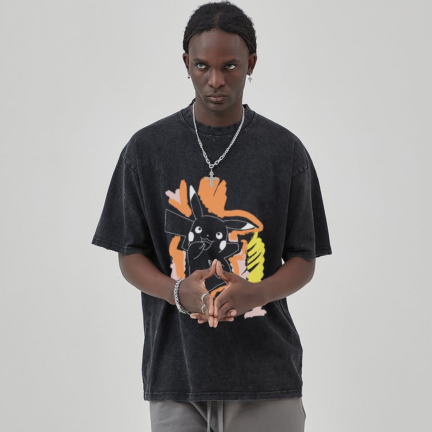 Unisex Vintage Solid Wash T-Shirts 2305103528