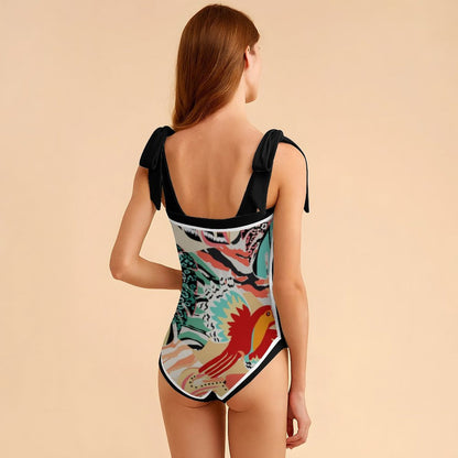 Fashion Printed One Piece Swimsuit And Cover Up 2305104825