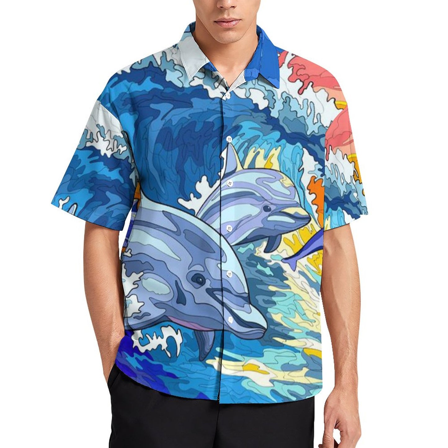 Men's Hawaiian Print Resort Shirt 2305101672