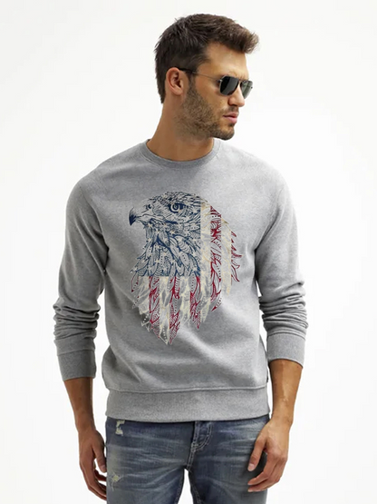 Unisex Round Neck Casual Printed Long Sleeve Sweatshirt