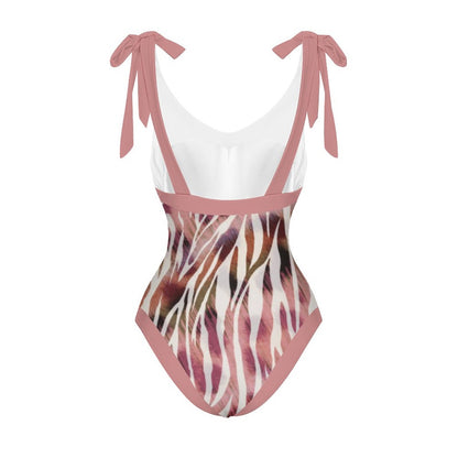 Casual Printed One-Piece Swimsuit And Cover Up 2305102669