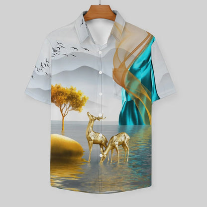 Men's Hawaiian Casual Short Sleeve Shirt 2306105440