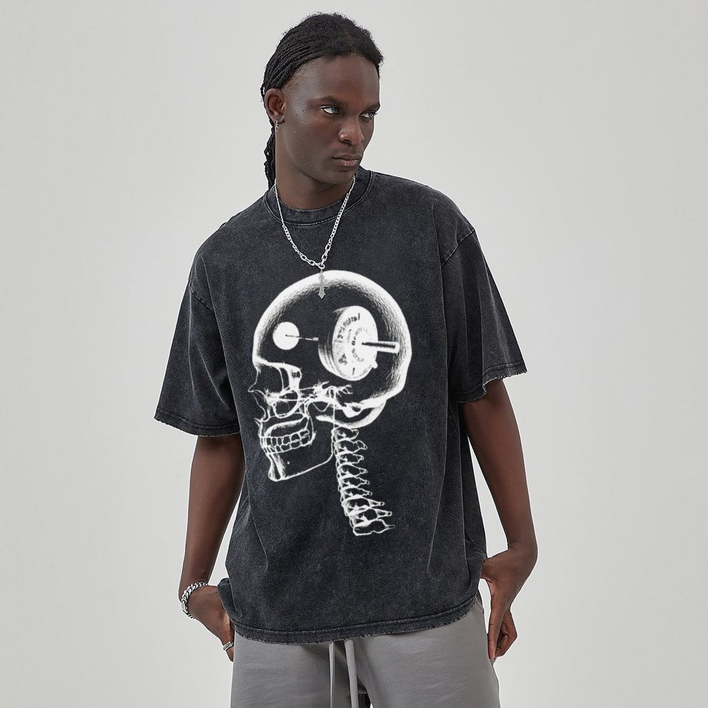 Unisex Vintage Solid Wash T-Shirts 2305104081