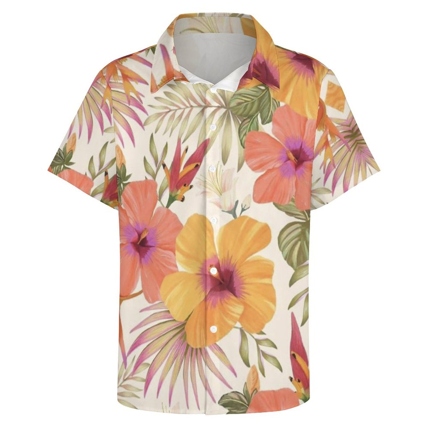 Men's Hawaiian Print Resort Shirt 2305101552