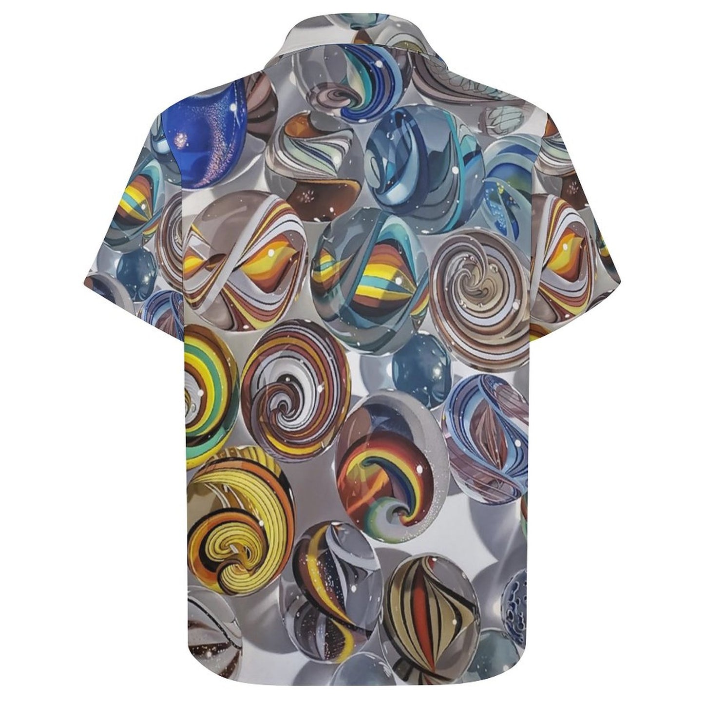 Men's Glass Ball Print Casual Short Sleeve Shirt 2306102519
