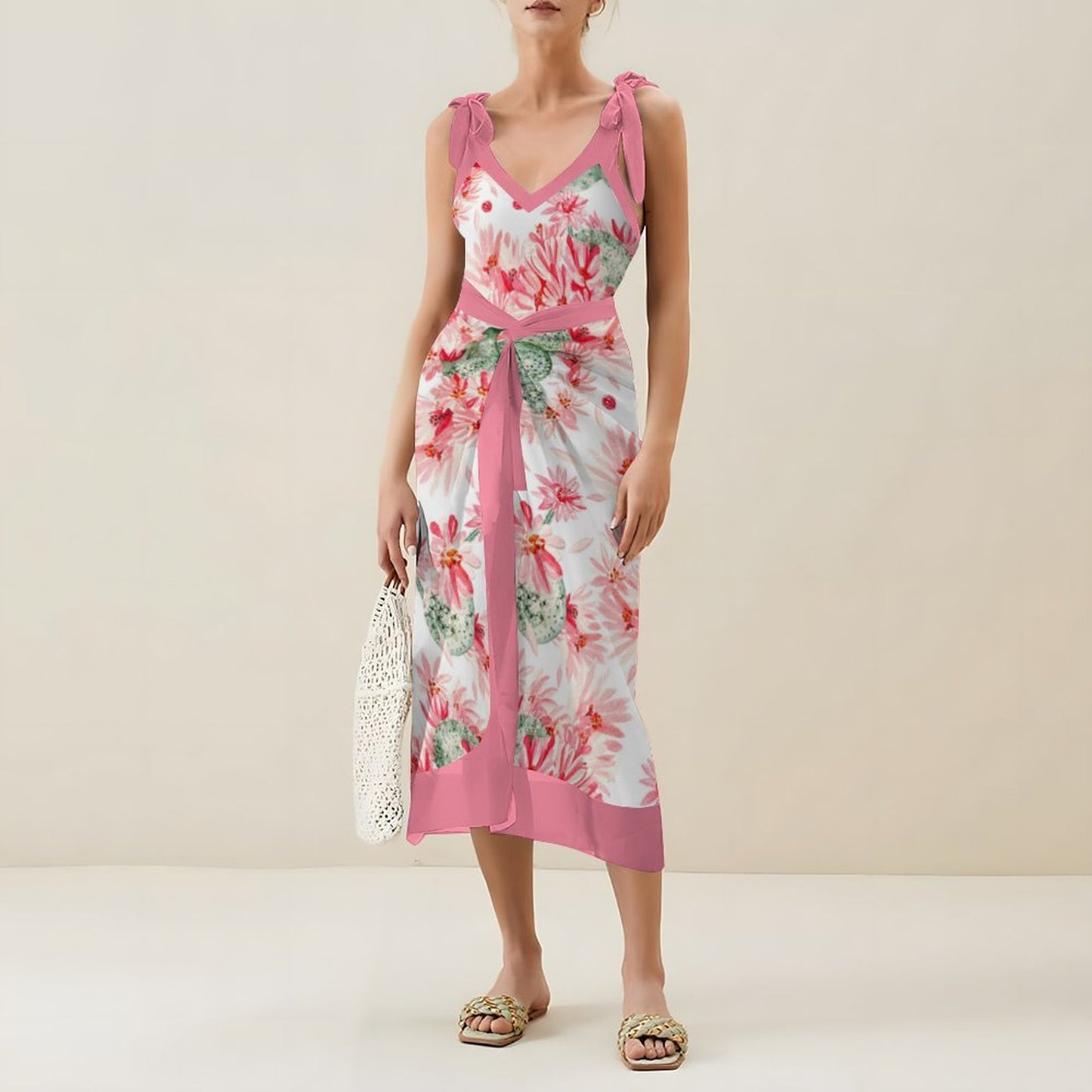 Casual Printed One-Piece Swimsuit And Cover Up 2305102498
