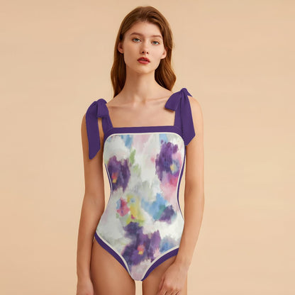 Fashion Printed One Piece Swimsuit And Cover Up 2305105885