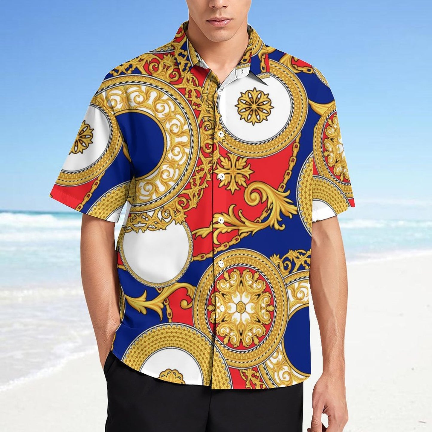 Men's Fashion Casual Printed Short Sleeve Shirts 2306100952