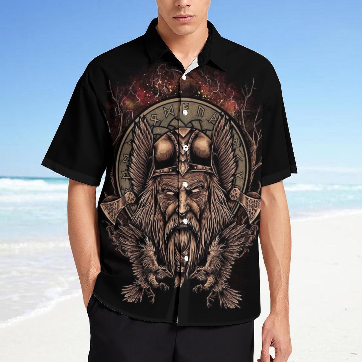 Men's Fashion Casual Printed Short Sleeve Shirts 2306101391