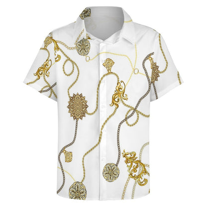 Men's Fashion Casual Printed Short Sleeve Shirts 2306100790