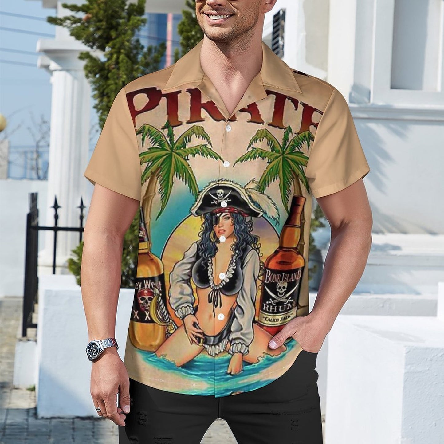 Men's Hawaiian Casual Short Sleeve Shirt 2305102625