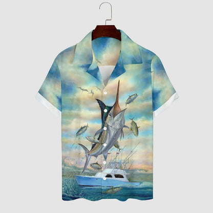 Men Hawaiian Casual Short Sleeve Shirt 2305106549