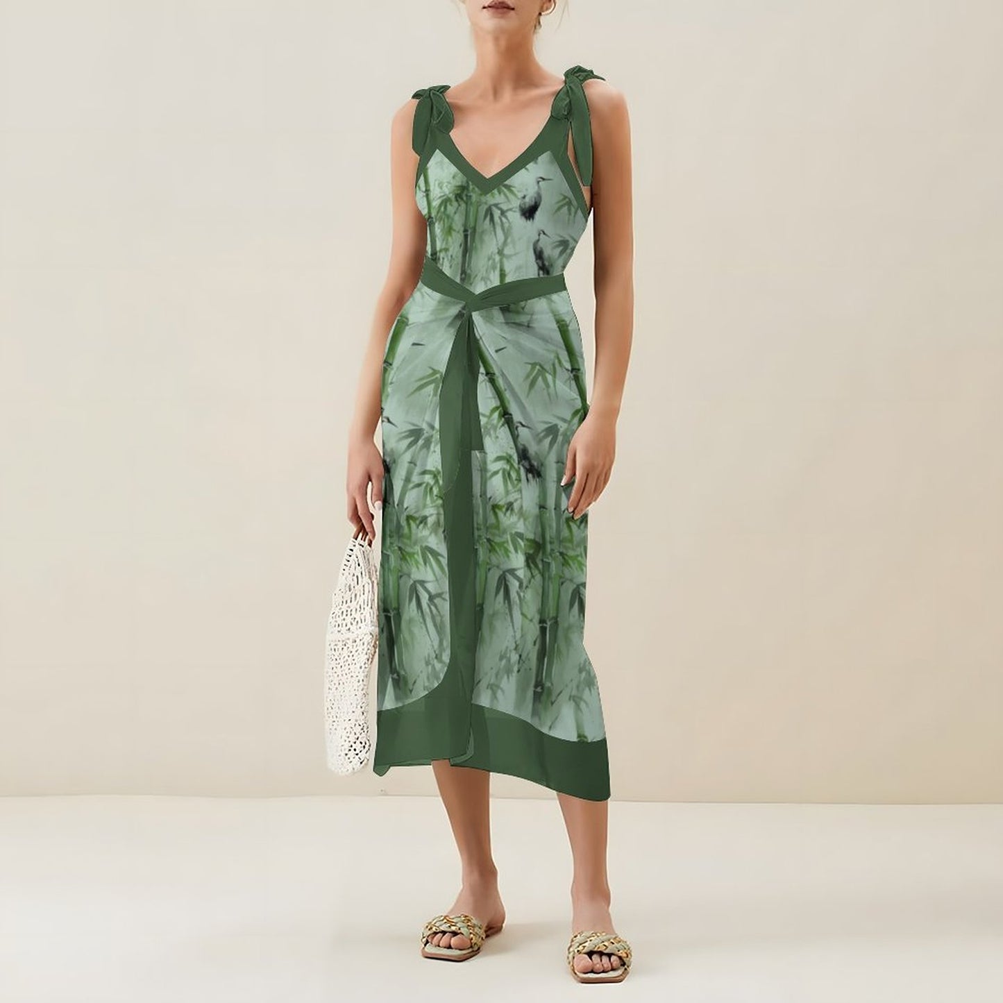Casual Printed One-Piece Swimsuit And Cover Up 2305102452