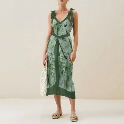 Casual Printed One-Piece Swimsuit And Cover Up 2305102452