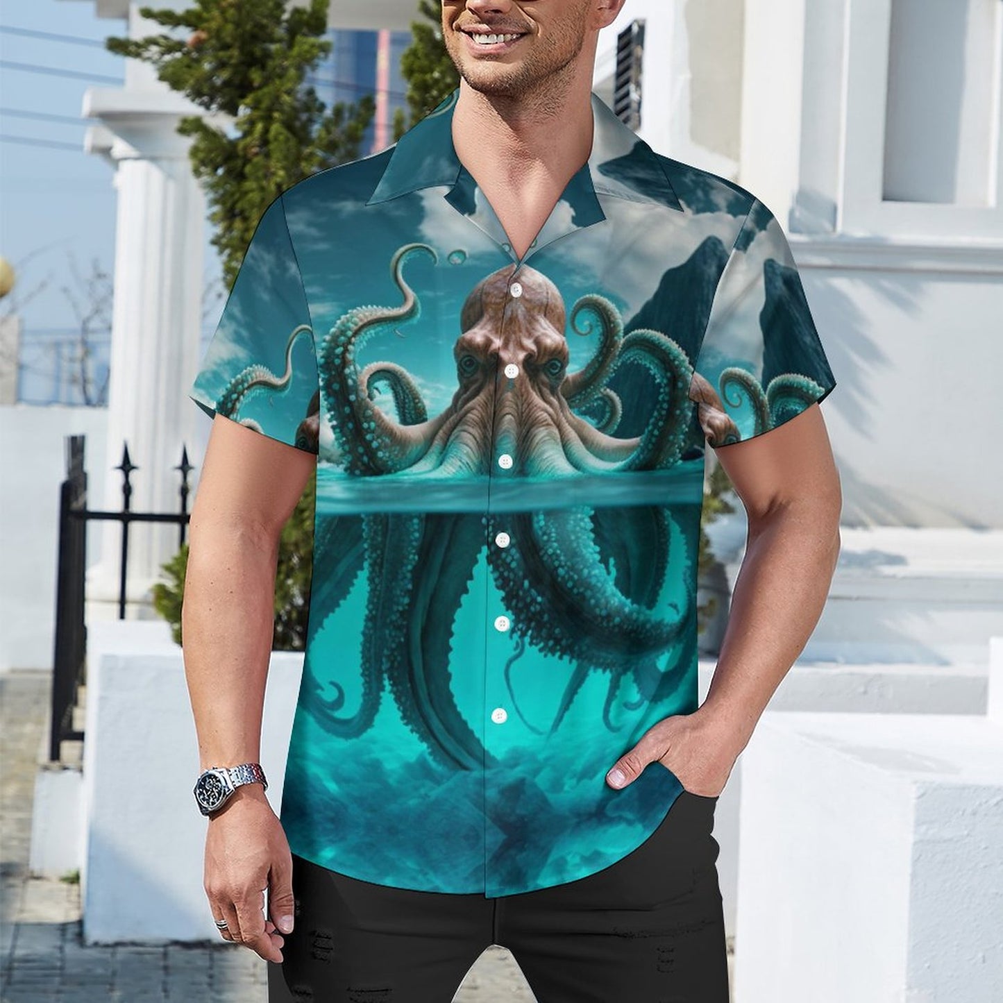 Men's Hawaiian Casual Short Sleeve Shirt 2305104759