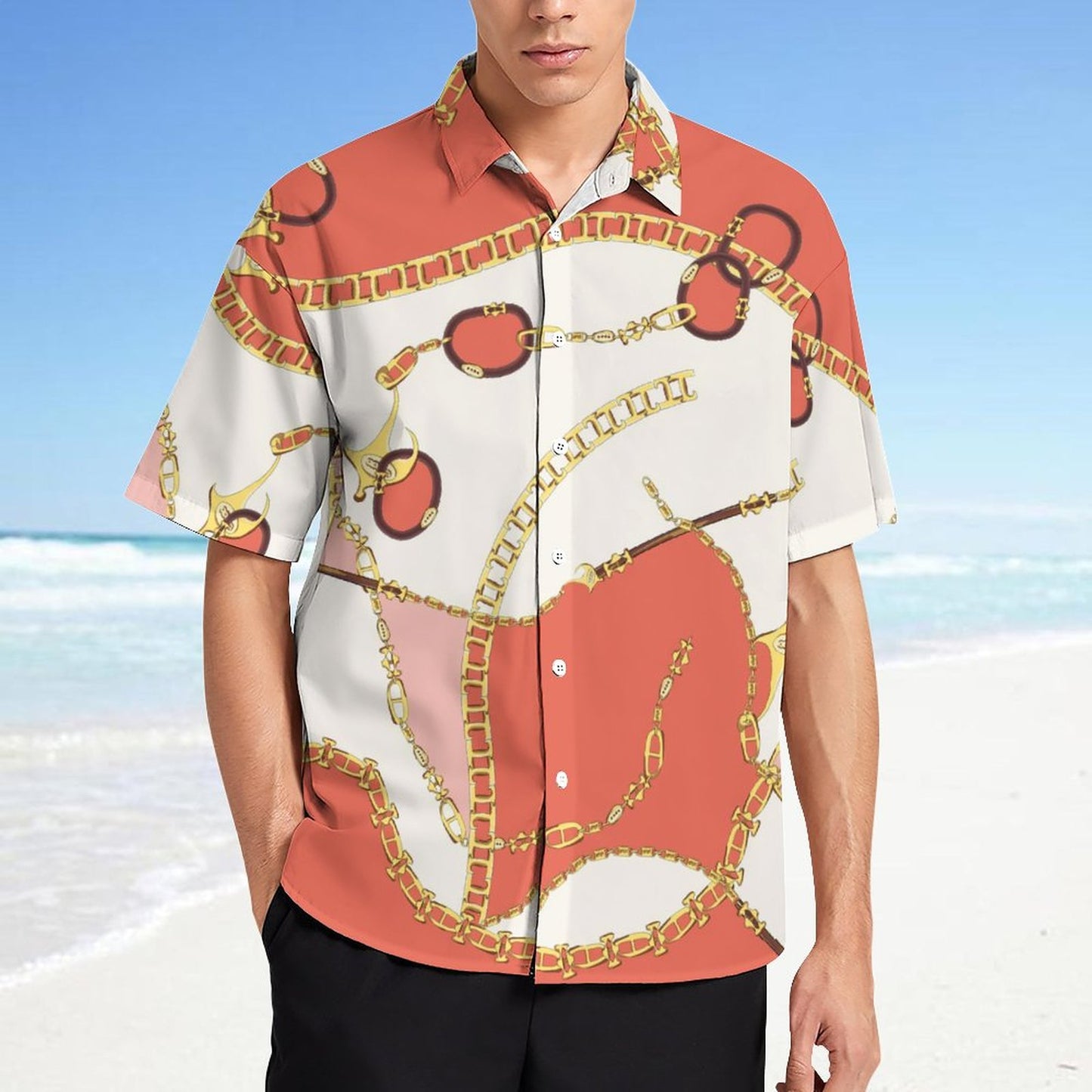 Men's Fashion Casual Printed Short Sleeve Shirts 2306100789