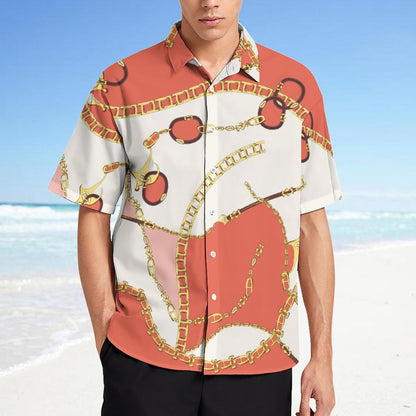 Men's Fashion Casual Printed Short Sleeve Shirts 2306100789