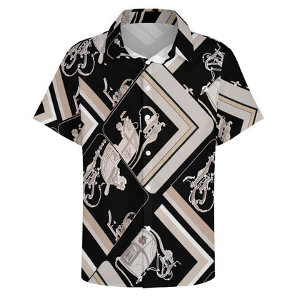 Men's Fashion Casual Printed Short Sleeve Shirts 2306100945