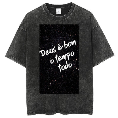 Unisex Vintage Solid Wash T-Shirts 2305103949