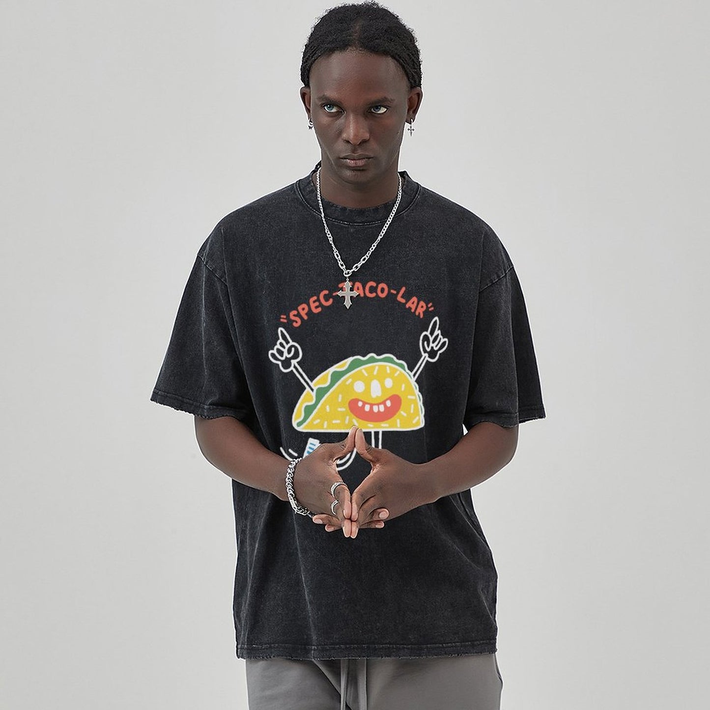 Unisex Vintage Solid Wash T-Shirts 2305103534