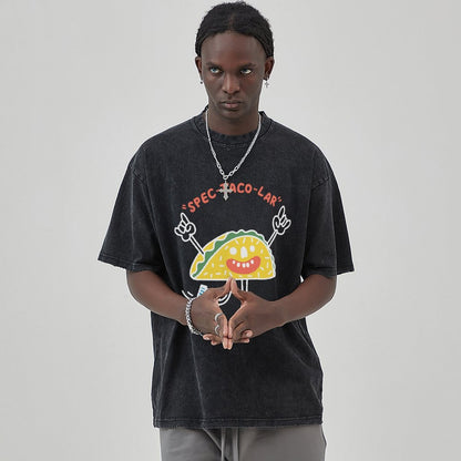 Unisex Vintage Solid Wash T-Shirts 2305103534
