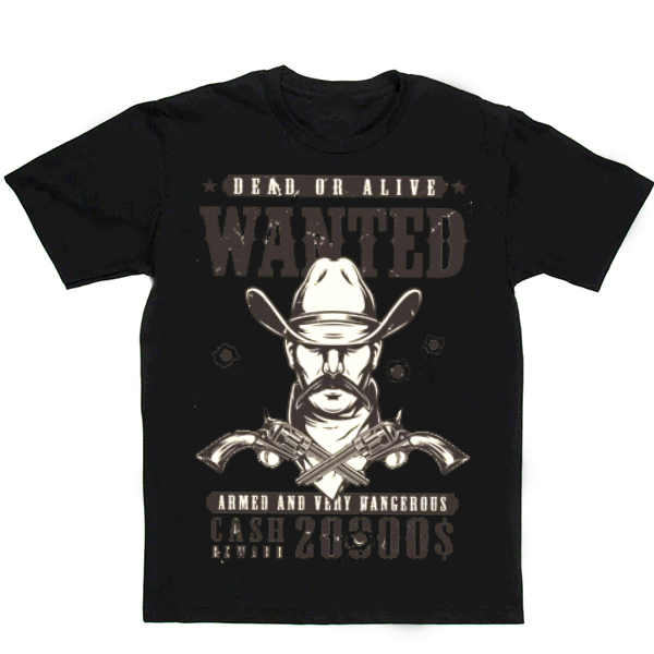 Cowboy Men's Casual Printed T-Shirt