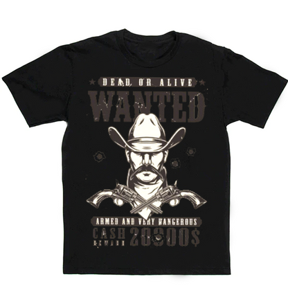 Cowboy Men's Casual Printed T-Shirt