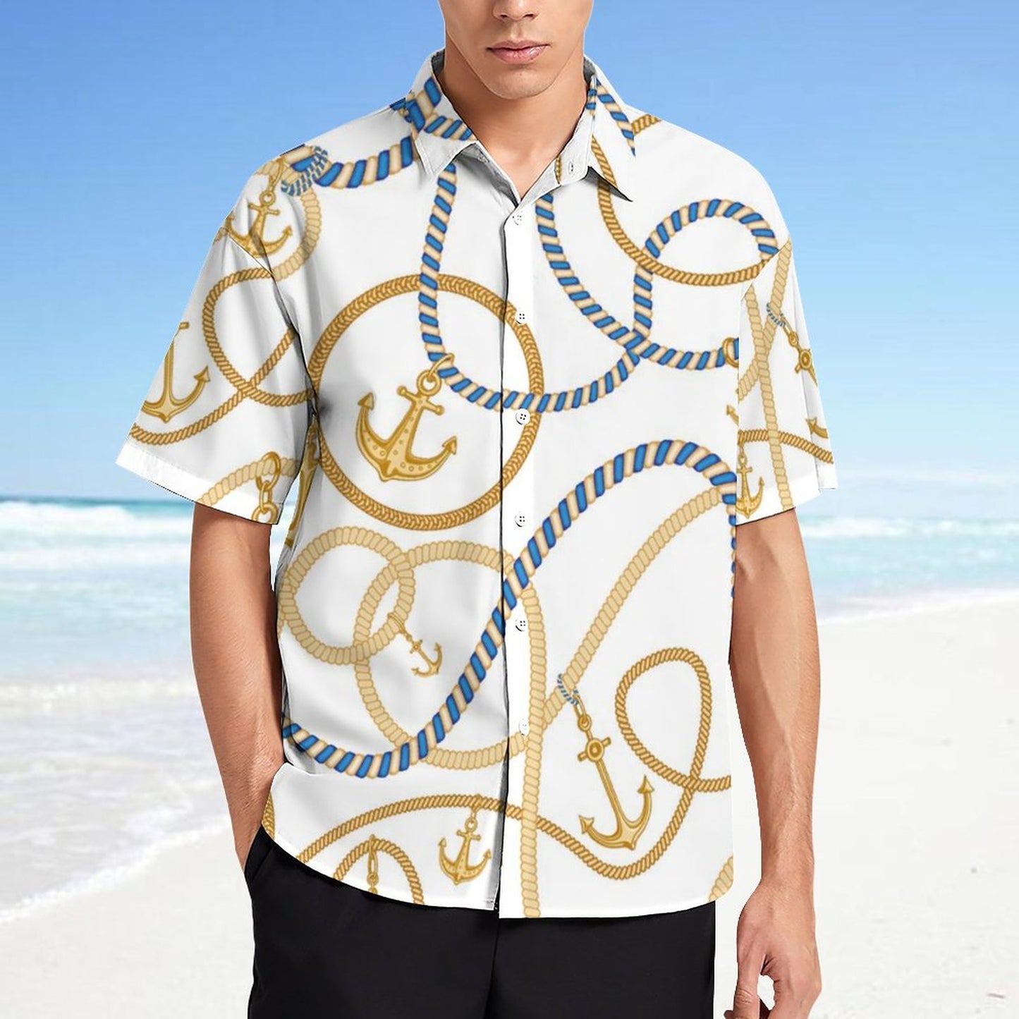 Men's Fashion Casual Printed Short Sleeve Shirts 2306101071