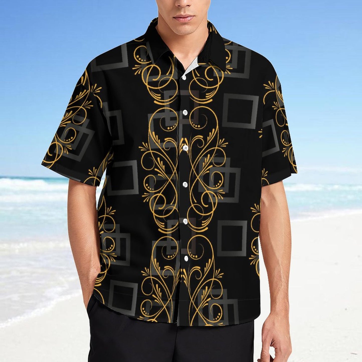 Men's Fashion Casual Printed Short Sleeve Shirts 2306101337