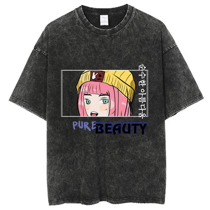 Unisex Vintage Solid Wash T-Shirts 2305103536