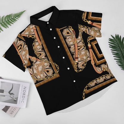 Men's Fashion Casual Printed Short Sleeve Shirts 2306100786