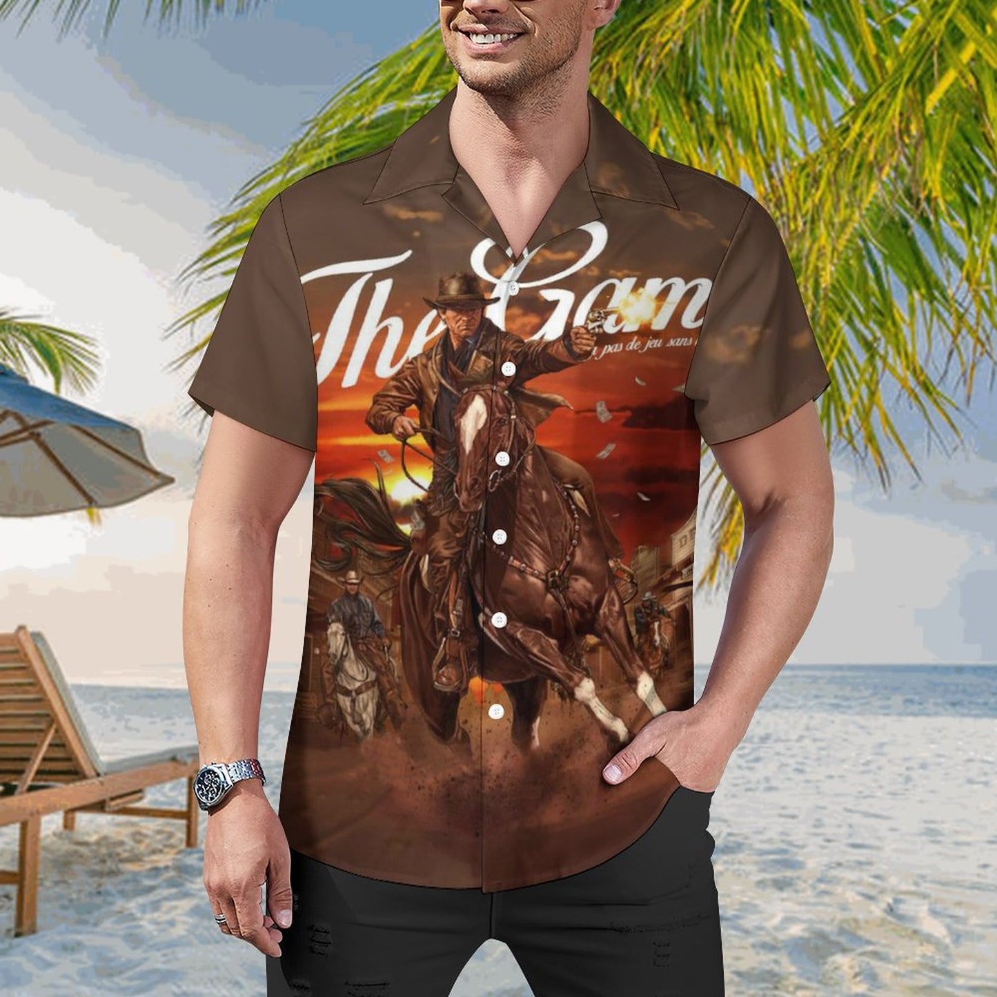 Men's Hawaiian Casual Short Sleeve Shirt 2305101806
